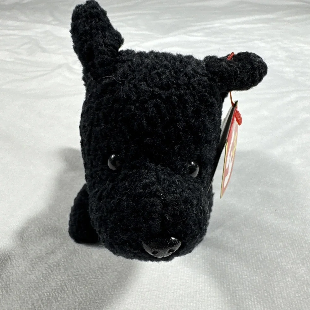Beanie Baby‎ Scotty the Black Dog Ty Plush Toy with Heart Tag Collectible